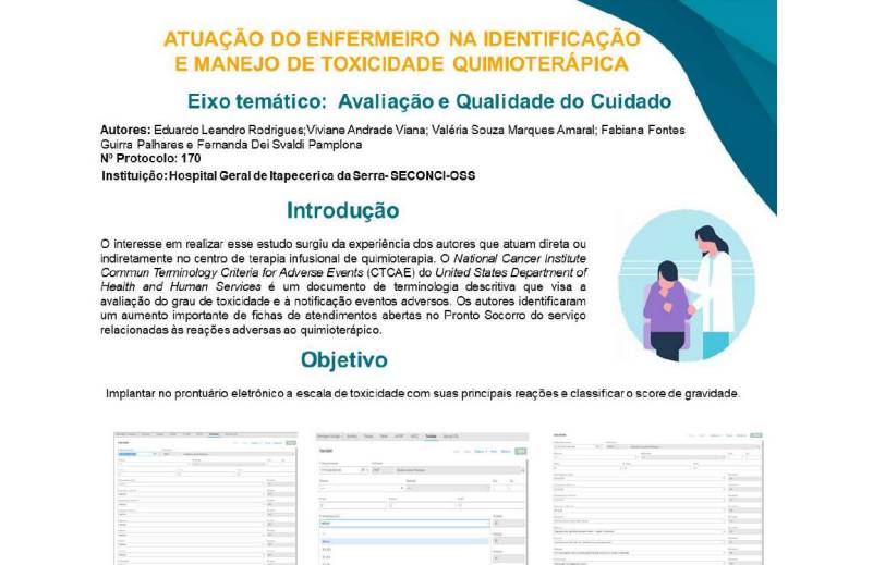 A atuação do enfermeiro na identificação e manejo de toxicidade quimioterápica