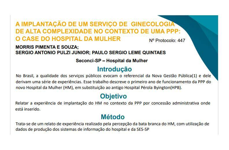 A implantação de um serviço de ginecologia de alta complexidade
