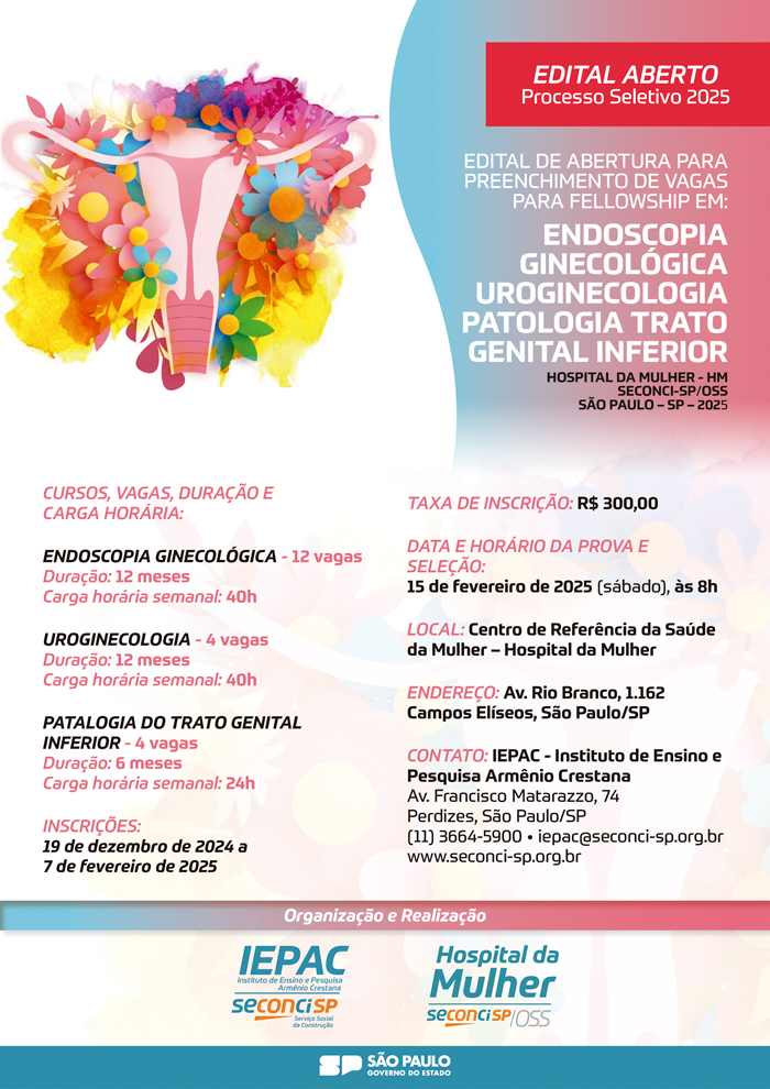 Abertura de Vagas para Fellowship - Hospital da Mulher 2025 site